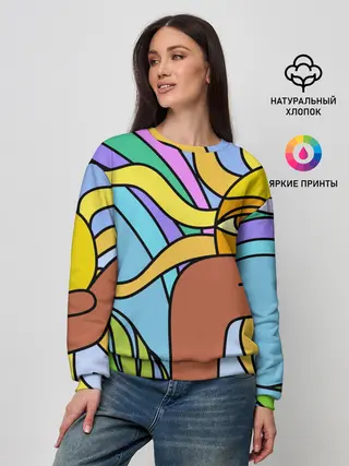 Женский свитшот / Мысли чокнутого