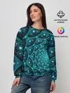 Женский свитшот / Асимметрия узор круги фигуры