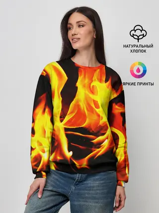 Женский свитшот / В ОГНЕ