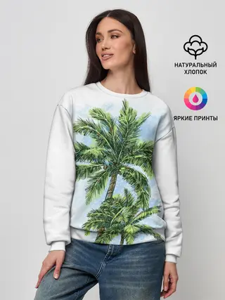 Женский свитшот / Пальмы над головой