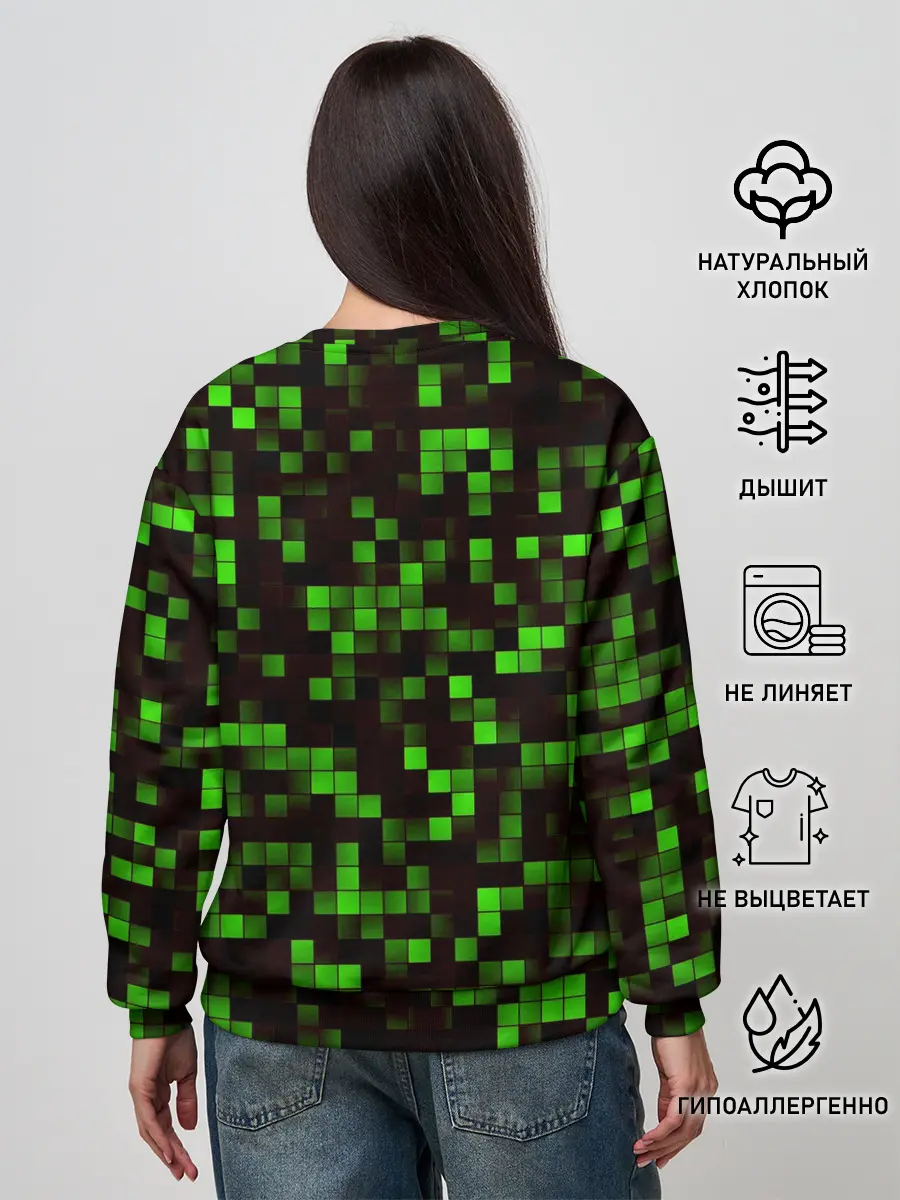 Женский свитшот / MINECRAFT CREEPER