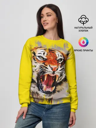 Женский свитшот / Оскал тигра