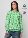 Женский свитшот / dinosaurs green
