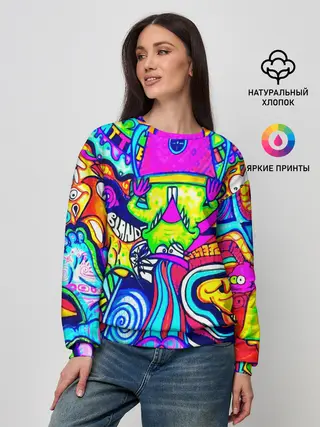 Женский свитшот / КИСЛОТНЫЕ РИСУНОК