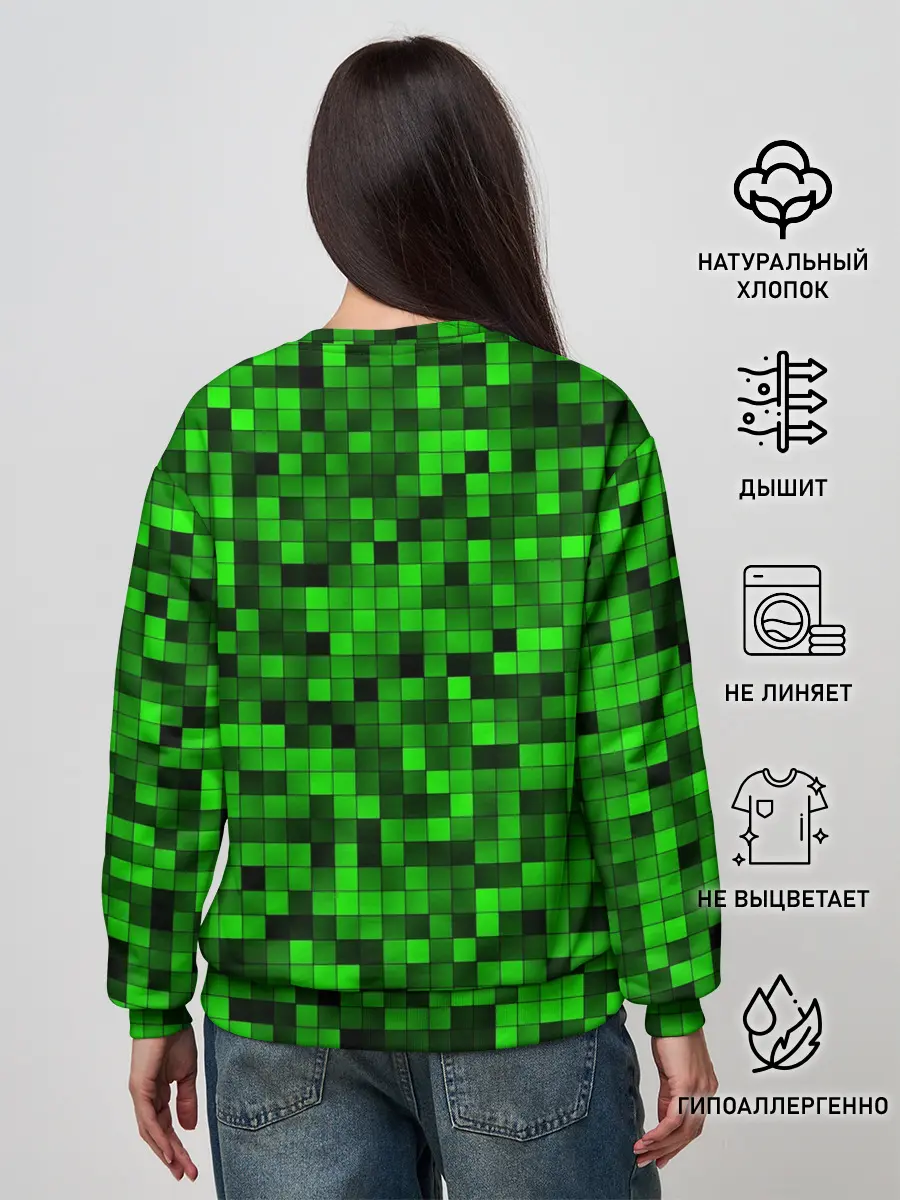 Женский свитшот / MINECRAFT CREEPER