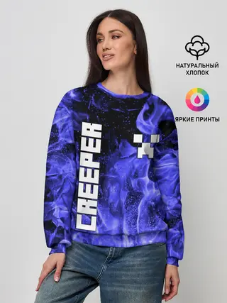 Женский свитшот / MINECRAFT CREEPER