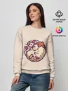 Женский свитшот / Ёжик листья милый рисунок