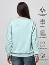 Женский свитшот / Белый котенок с клубком милый