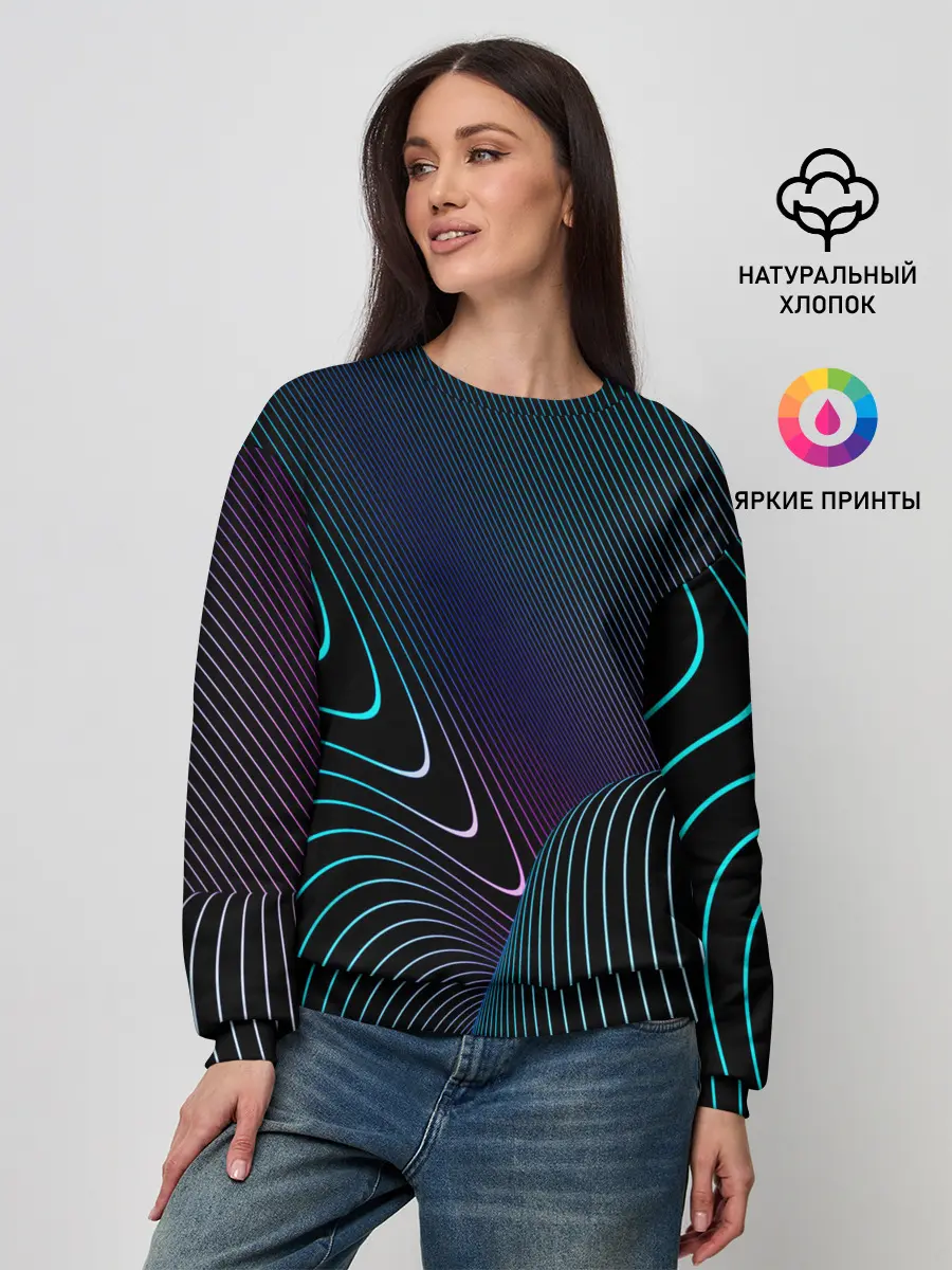 Женский свитшот / НЕОН STRIPES