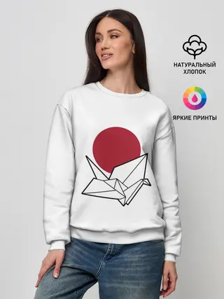 Женский свитшот / БУМАЖНЫЙ ЖУРАВЛЬ | PAPER CRANE