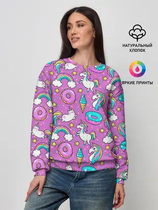 Женский свитшот / Pink unicorn