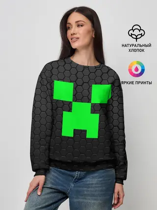 Женский свитшот / MINECRAFT CREEPER | КРИПЕР МАЙНКРАФТ