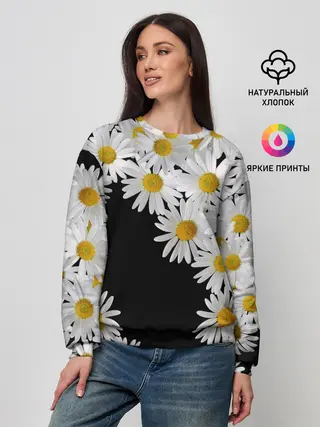 Женский свитшот / Ромашковая россыпь
