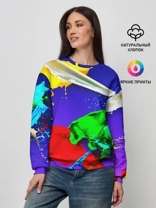 Женский свитшот / НЕОНОВЫЙ КРАСКИ
