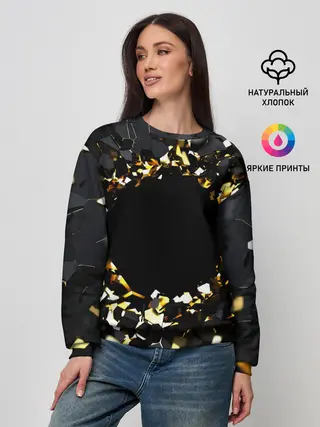 Женский свитшот / Брызги стекла