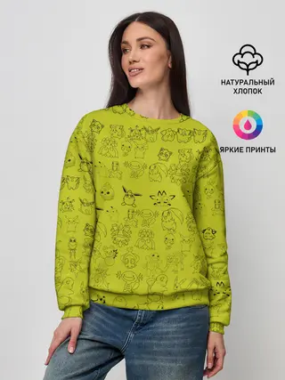 Женский свитшот / покемоны
