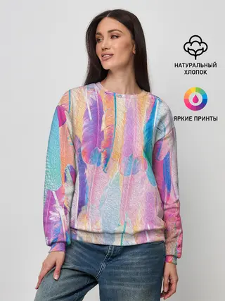Женский свитшот / ПЕРЬЯ