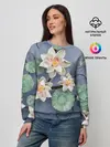 Женский свитшот / 3D стеклянные цветы
