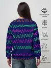 Женский свитшот / Линии разными ручками на синем
