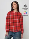 Женский свитшот / Красная клеточка