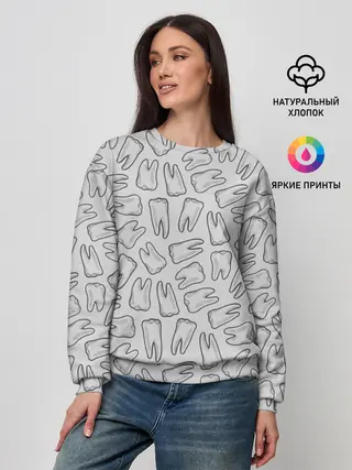 Женский свитшот / зубы