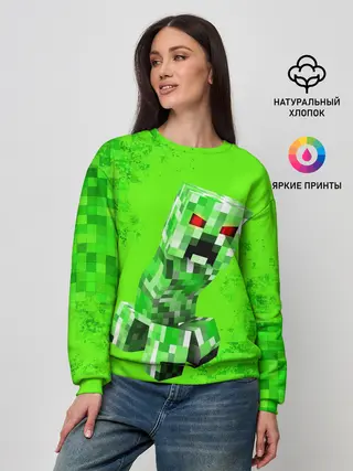 Женский свитшот / MINECRAFT CREEPER