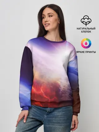 Женский свитшот / Звезды в неоне
