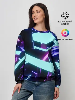 Женский свитшот / Blue Neons