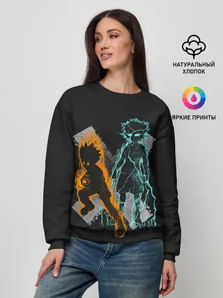 Женский свитшот / Logo Hunter с персонажами