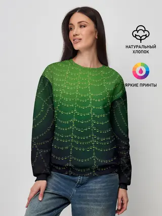 Женский свитшот / Паутина в лесу