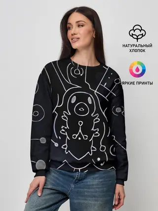 Женский свитшот / Гусеничка из Hollow Knight