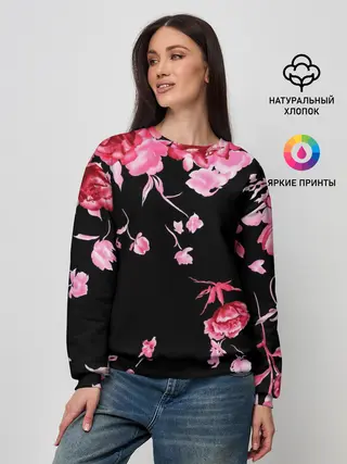 Женский свитшот / Цветы