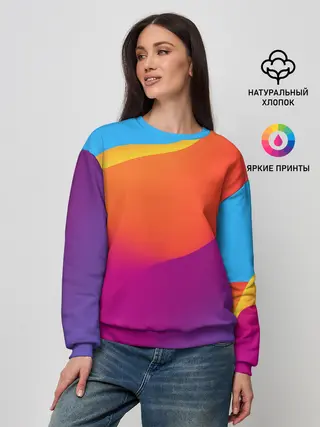 Женский свитшот / ТЕКСТУРА ГРАДИЕНТА