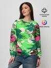 Женский свитшот / Цветы в неоне