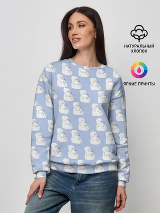 Женский свитшот / Голубой мегамозг
