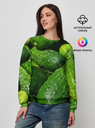 Женский свитшот / Огурцы