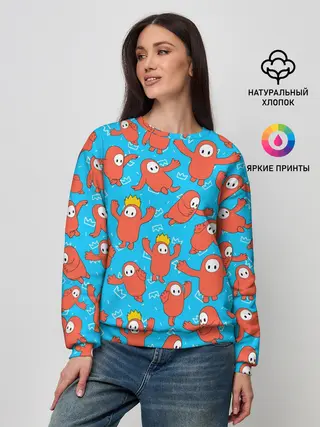 Женский свитшот / Fall guys red