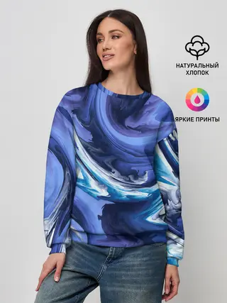 Женский свитшот / Абстрактные волны