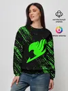 Женский свитшот / Хвост Феи зеленая диагональ