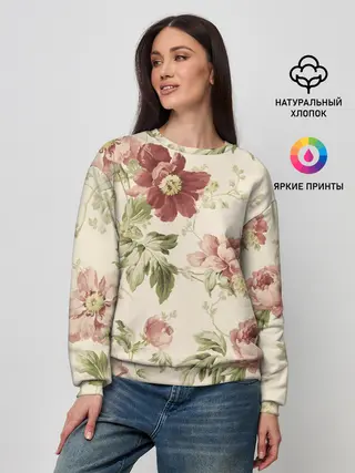 Женский свитшот / Цветы