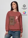 Женский свитшот / Котик любит печеньки