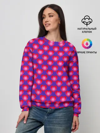 Женский свитшот / Неоновые сердца
