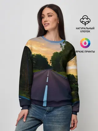Женский свитшот / дорога