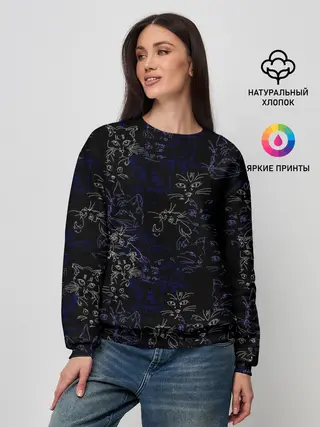 Женский свитшот / Ночные кошечки