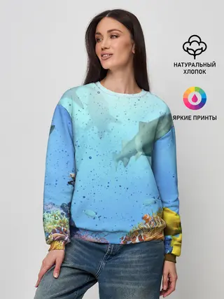 Женский свитшот / акулы