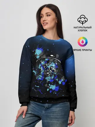 Женский свитшот / Космический кот