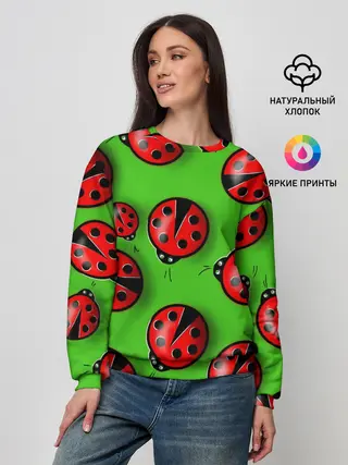 Женский свитшот / Божьи коровки