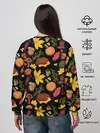 Женский свитшот / Уют, ежи, листья и банка варенья