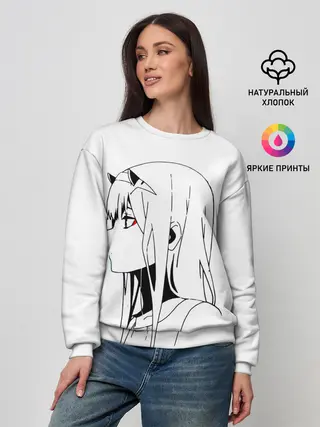 Женский свитшот / Ноль Два. Контур