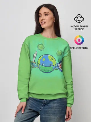 Женский свитшот / Earth VS Covid-19